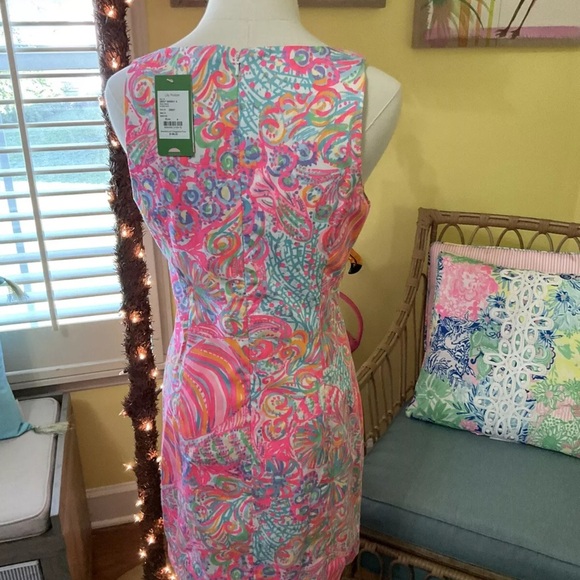 Lilly Pulitzer NWT Ryder Shift Dress Swiss Fish Size 4 Gorgeous! - Picture 4 of 9